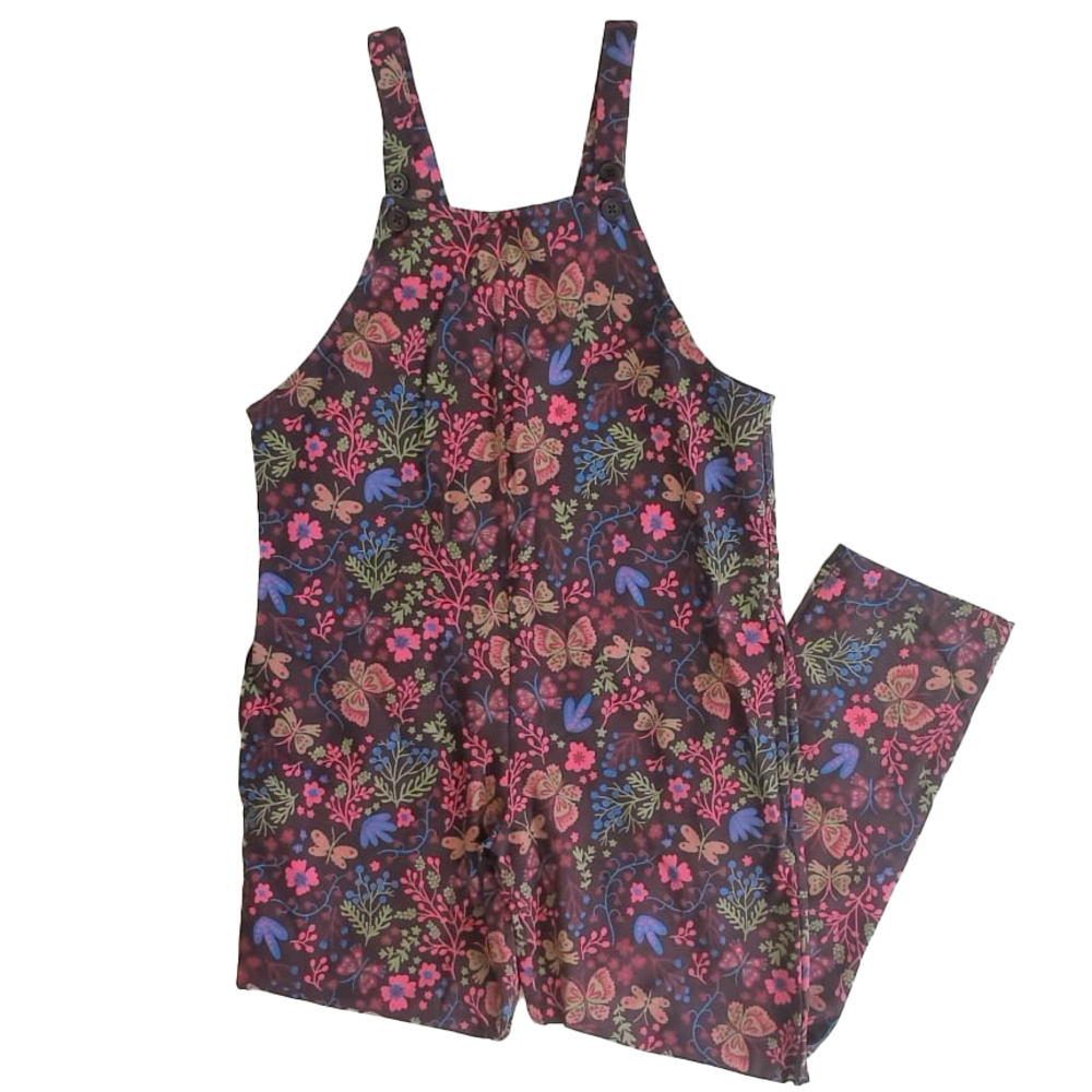 Mightly Girls Brown Floral Romper size: 6-14 Years
